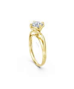 Nhẫn đính hôn đá cao cấp R396 màu Vàng Gold thiết kế phá cách, sang trọng