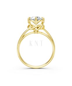 Nhẫn đính hôn đá cao cấp R396 màu Vàng Gold vàng 10K/14K/18K/607 cao cấp, thanh lịch