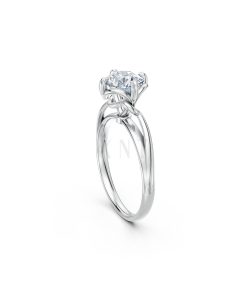 Nhẫn đính hôn đá cao cấp R396 màu vàng trắng White Gold vàng sáng, đường nét sắc sảo, tinh tế