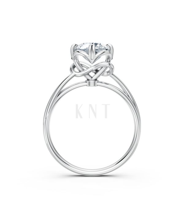 Nhẫn đính hôn đá cao cấp R396 màu vàng trắng White Gold kiểu dáng cá tính, hiện đại