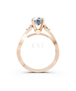 Nhẫn đính hôn đá cao cấp R397 – AILANI màu vàng hồng Rose Gold vàng đẹp, họa tiết hình học, độc đáo