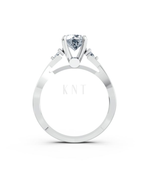 Nhẫn đính hôn đá cao cấp R397 – AILANI màu vàng trắng White Gold kiểu dáng cá tính, hiện đại