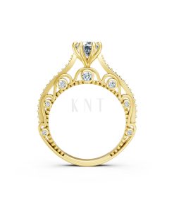 Nhẫn đính hôn đá cao cấp R403 – AILA màu Vàng Gold vàng 10K/14K/18K/607 cao cấp, thanh lịch