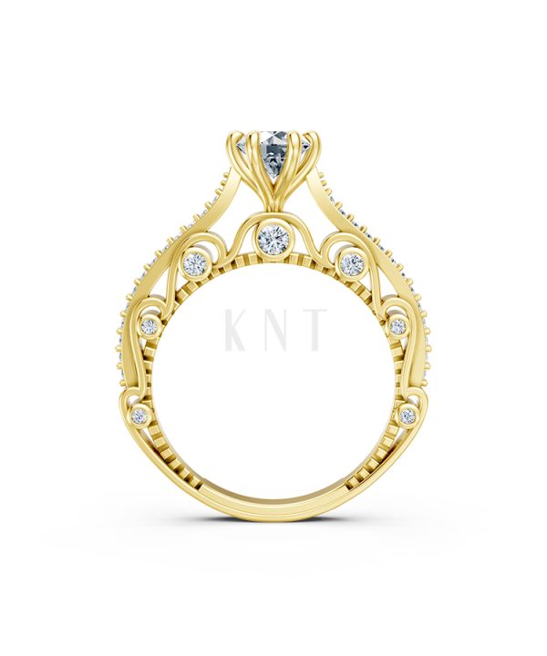 Nhẫn đính hôn đá cao cấp R403 – AILA màu Vàng Gold vàng 10K/14K/18K/607 cao cấp, thanh lịch