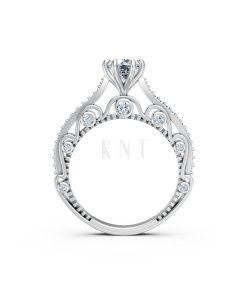 Nhẫn đính hôn đá cao cấp R403 – AILA màu vàng trắng White Gold kiểu dáng cá tính, hiện đại