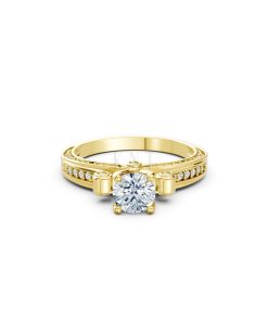 Nhẫn đính hôn đá cao cấp R405 – ADELYN màu Vàng Gold thiết kế tinh xảo, độc đáo