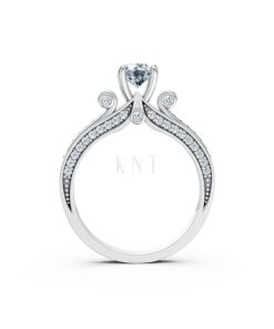 Nhẫn đính hôn đá cao cấp R405 – ADELYN màu vàng trắng White Gold kiểu dáng cá tính, hiện đại