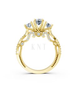 Nhẫn đính hôn đá cao cấp R407 – ADELE màu Vàng Gold vàng 10K/14K/18K/607 cao cấp, thanh lịch