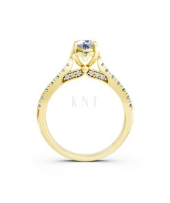 Nhẫn đính hôn Abigail R415 màu Vàng Gold vàng 10K/14K/18K/607 cao cấp, thanh lịch