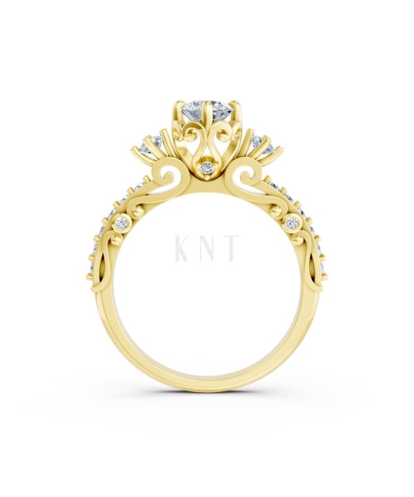 NHẪN ĐÍNH HÔN SEOUL R425 màu Vàng Gold vàng 10K/14K/18K/607 cao cấp, thanh lịch