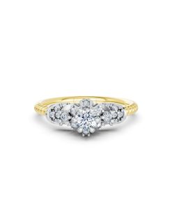 NHẪN ĐÍNH HÔN SEOUL R426 phối màu Dual Color thiết kế đối xứng, phong cách, ấn tượng