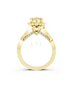 NHẪN ĐÍNH HÔN SEOUL R429 màu Vàng Gold vàng 10K/14K/18K/607 cao cấp, thanh lịch