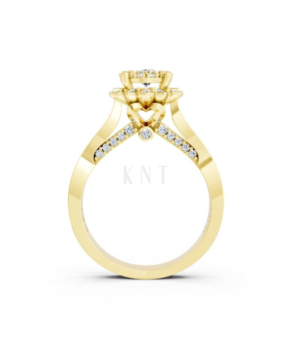 NHẪN ĐÍNH HÔN SEOUL R429 màu Vàng Gold vàng 10K/14K/18K/607 cao cấp, thanh lịch