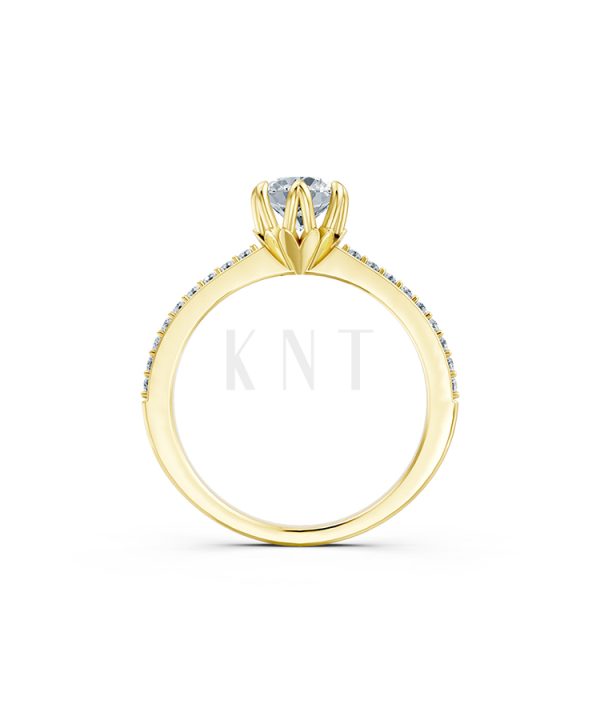 Nhẫn đính hôn R433 bản nhẫn thanh mảnh thoải mái khi đeo