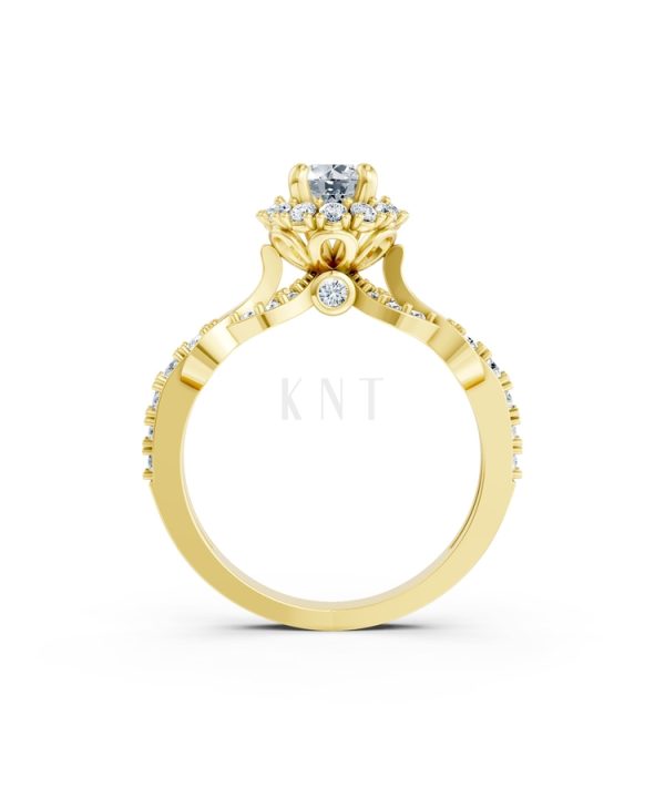 NHẪN ĐÍNH HÔN SEOUL R440 màu Vàng Gold vàng 10K/14K/18K/607 cao cấp, thanh lịch