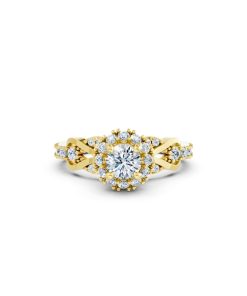 NHẪN ĐÍNH HÔN SEOUL R440 màu Vàng Gold thiết kế tinh xảo, độc đáo