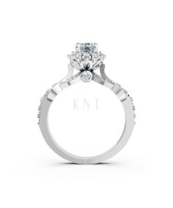 NHẪN ĐÍNH HÔN SEOUL R440 màu vàng trắng White Gold vàng sáng bóng, thiết kế trẻ trung