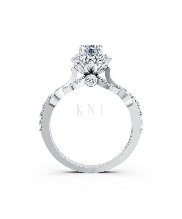 NHẪN ĐÍNH HÔN SEOUL R440 màu vàng trắng White Gold vàng sáng bóng, thiết kế trẻ trung