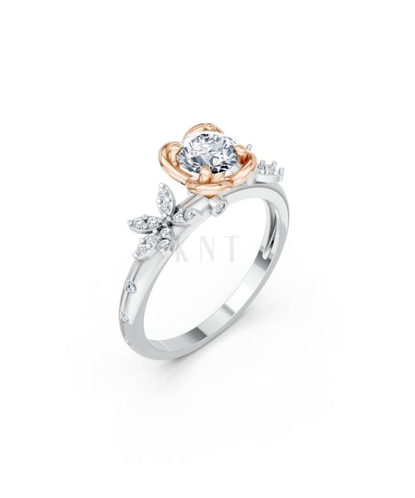 NHẪN ĐÍNH HÔN SEOUL R441 phối màu Dual Color họa tiết ấn tượng, cá tính