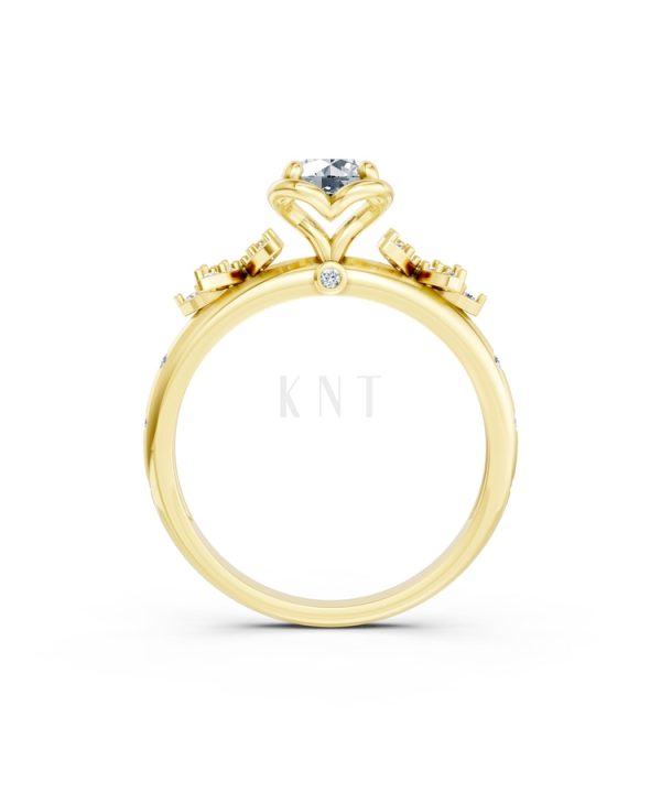 NHẪN ĐÍNH HÔN SEOUL R441 màu Vàng Gold vàng 10K/14K/18K/607 cao cấp, thanh lịch