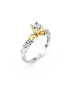 NHẪN ĐÍNH HÔN SEOUL R444 phối màu Dual Color họa tiết ấn tượng, cá tính