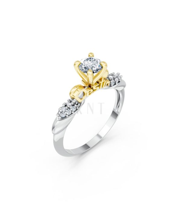 NHẪN ĐÍNH HÔN SEOUL R444 phối màu Dual Color họa tiết ấn tượng, cá tính