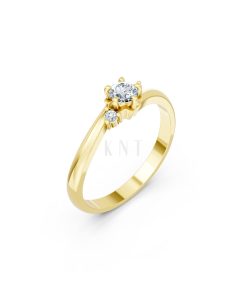 NHẪN ĐÍNH HÔN R447 màu Vàng Gold thiết kế tinh tế, sang trọng