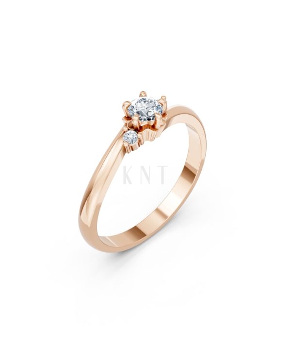 NHẪN ĐÍNH HÔN R447 màu vàng hồng Rose Gold họa tiết ấn tượng, cá tính