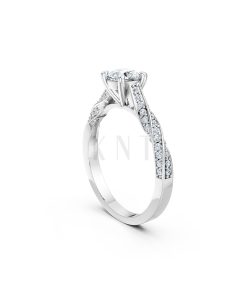 Nhẫn đính hôn R449 bản nhẫn mỏng và thanh mảnh