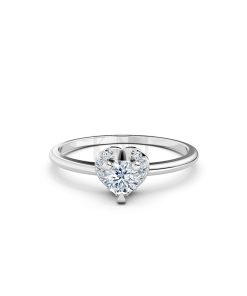 Nhẫn đính hôn R453 màu vàng trắng thanh lịch