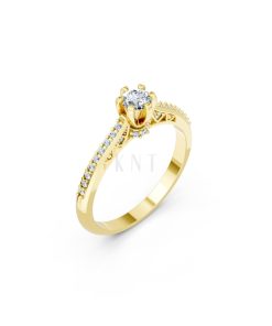 NHẪN ĐÍNH HÔN R454 màu Vàng Gold thiết kế tinh tế, sang trọng