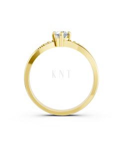 NHẪN ĐÍNH HÔN R459 màu Vàng Gold vàng 10K/14K/18K/607 cao cấp, thanh lịch