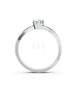 NHẪN ĐÍNH HÔN R459 màu vàng trắng White Gold kiểu dáng cá tính, hiện đại