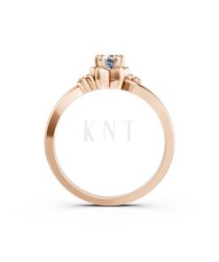 NHẪN ĐÍNH HÔN R462 màu vàng hồng Rose Gold thiết kế đối xứng, phong cách, ấn tượng