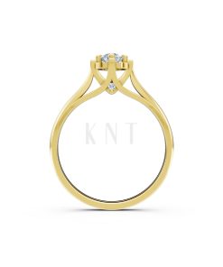 Nhẫn đính hôn R470 màu Vàng Gold vàng 10K/14K/18K/607 cao cấp, thanh lịch