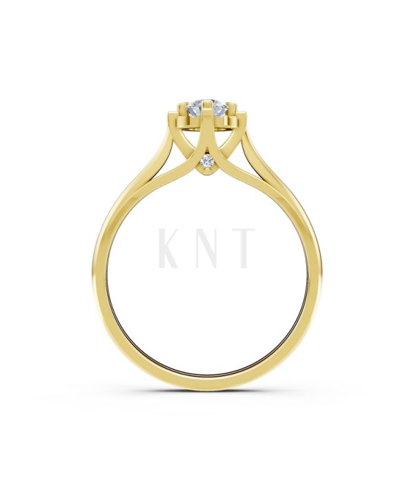 Nhẫn đính hôn R470 màu Vàng Gold vàng 10K/14K/18K/607 cao cấp, thanh lịch