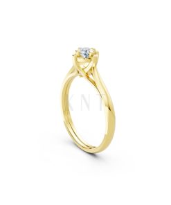 Nhẫn đính hôn R470 màu Vàng Gold thiết kế phá cách, sang trọng