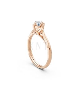 Nhẫn đính hôn R470 màu vàng hồng Rose Gold phong cách trẻ trung, nổi bật