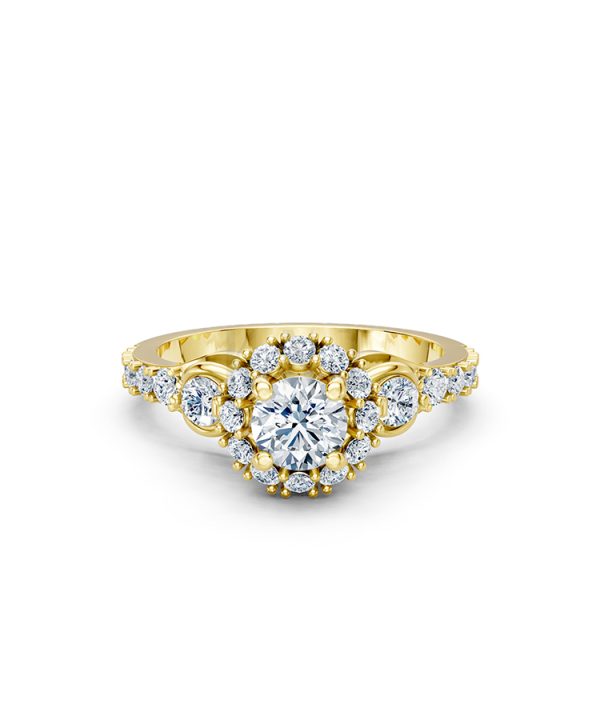 Nhẫn đính hôn R476 đá chủ lớn sang trọng và hoạ tiết tinh tế