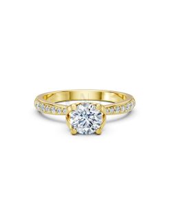 NHẪN ĐÍNH HÔN R479 màu Vàng Gold thiết kế tinh xảo, độc đáo