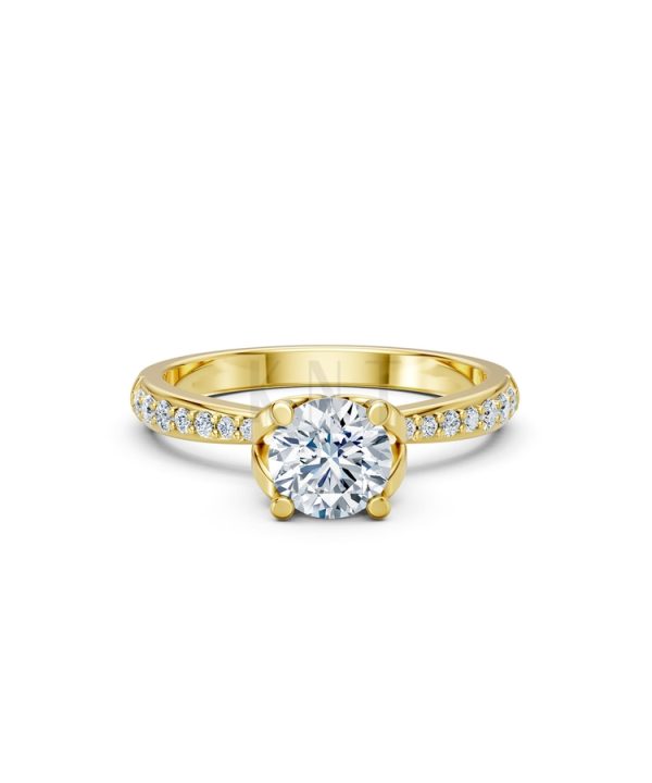 NHẪN ĐÍNH HÔN R479 màu Vàng Gold thiết kế tinh xảo, độc đáo