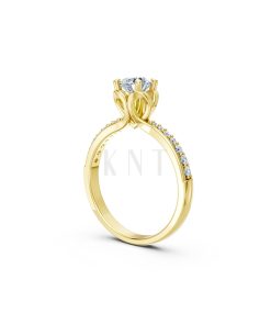 NHẪN ĐÍNH HÔN R479 màu Vàng Gold vàng 10K/14K/18K/607 cao cấp, thanh lịch