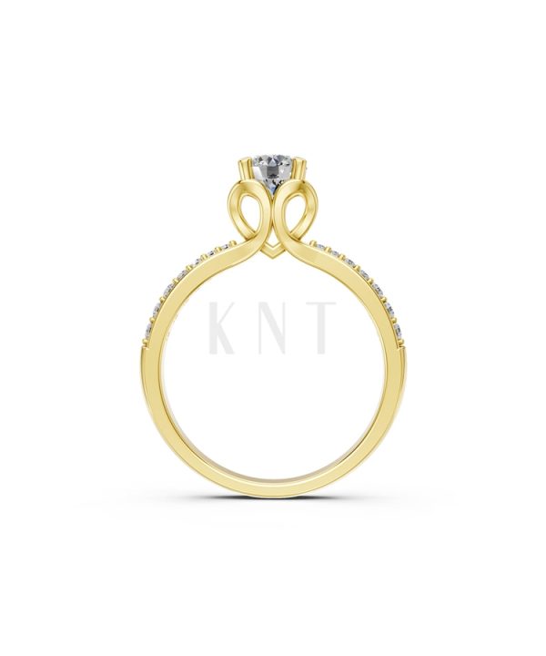 NHẪN ĐÍNH HÔN R479 màu Vàng Gold thiết kế phá cách, sang trọng