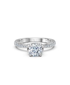 NHẪN ĐÍNH HÔN R479 màu vàng trắng White Gold vàng sáng bóng, thiết kế trẻ trung