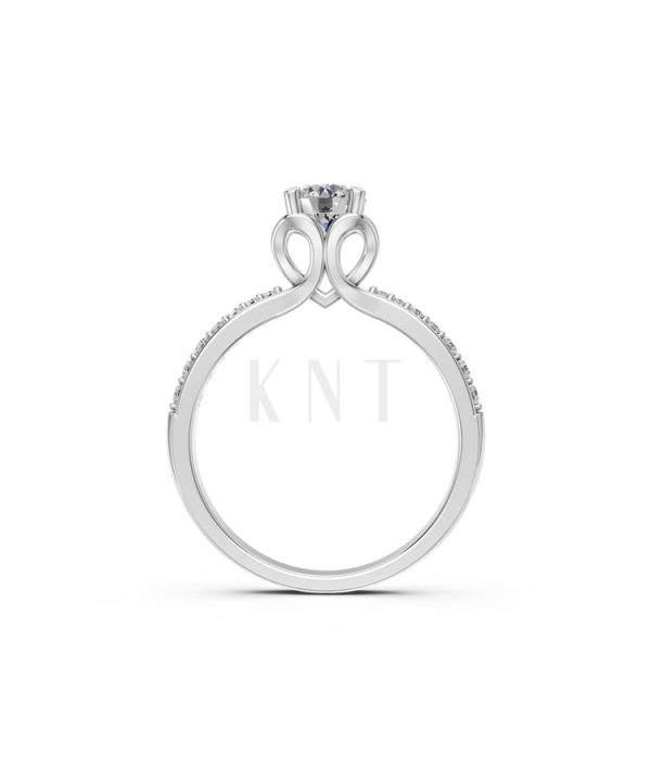 NHẪN ĐÍNH HÔN R479 màu vàng trắng White Gold vàng sáng, đường nét sắc sảo, tinh tế