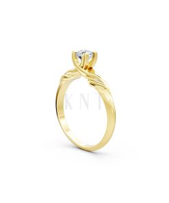 Nhẫn đính hôn R480 màu Vàng Gold thiết kế phá cách, sang trọng