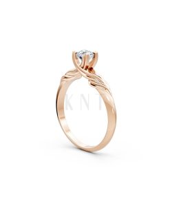 Nhẫn đính hôn R480 màu vàng hồng Rose Gold phong cách trẻ trung, nổi bật