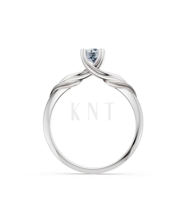 Nhẫn đính hôn R480 màu vàng trắng White Gold kiểu dáng cá tính, hiện đại
