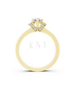 NHẪN ĐÍNH HÔN- R54 màu Vàng Gold vàng 10K/14K/18K/607 cao cấp, thanh lịch