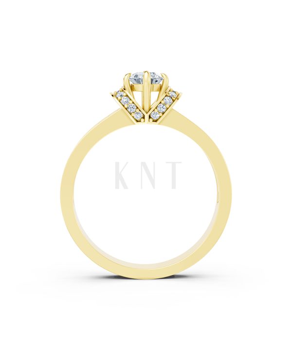 NHẪN ĐÍNH HÔN- R54 màu Vàng Gold vàng 10K/14K/18K/607 cao cấp, thanh lịch